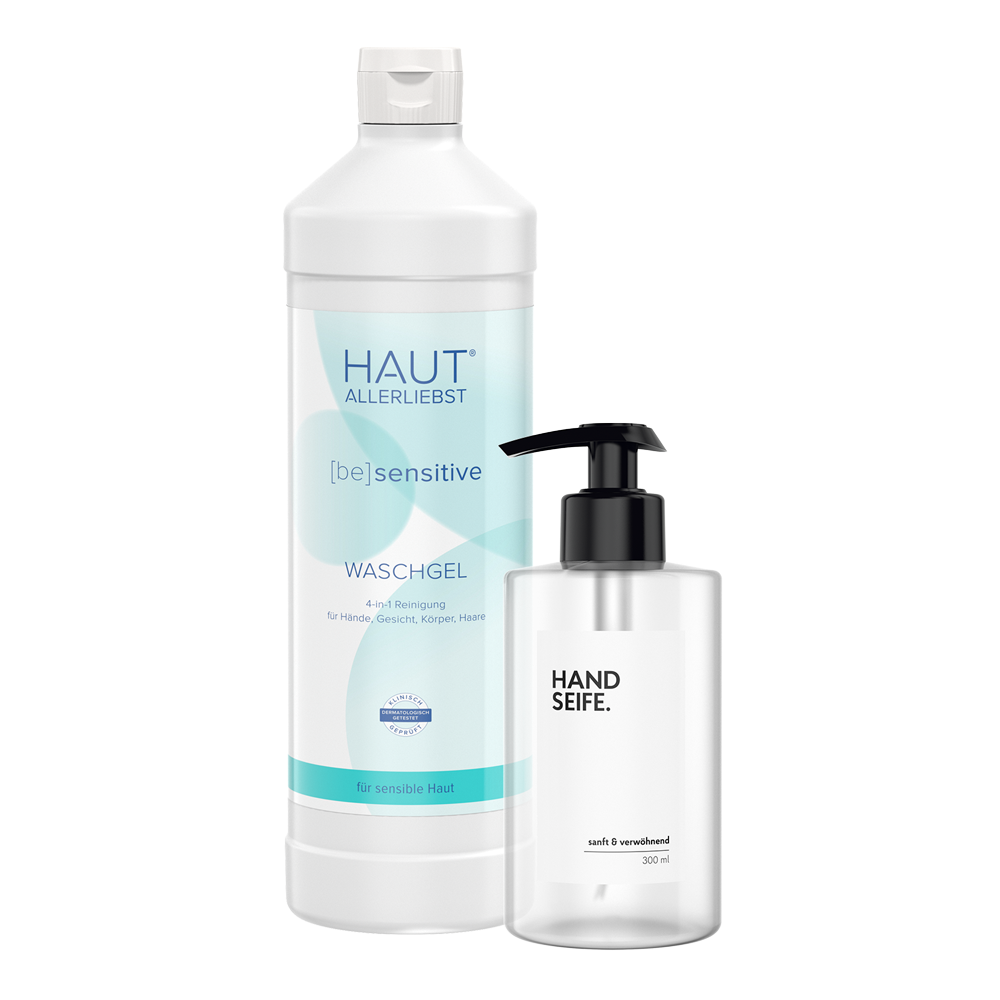 4in1 Waschgel 1L + Seifenspender leer
