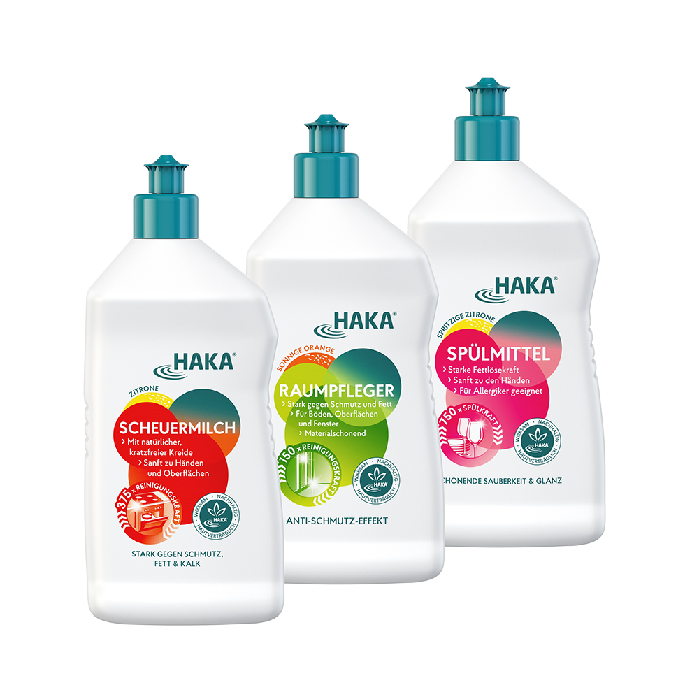 HAKA Scheuermilch, Raumpfleger und Spülmittel