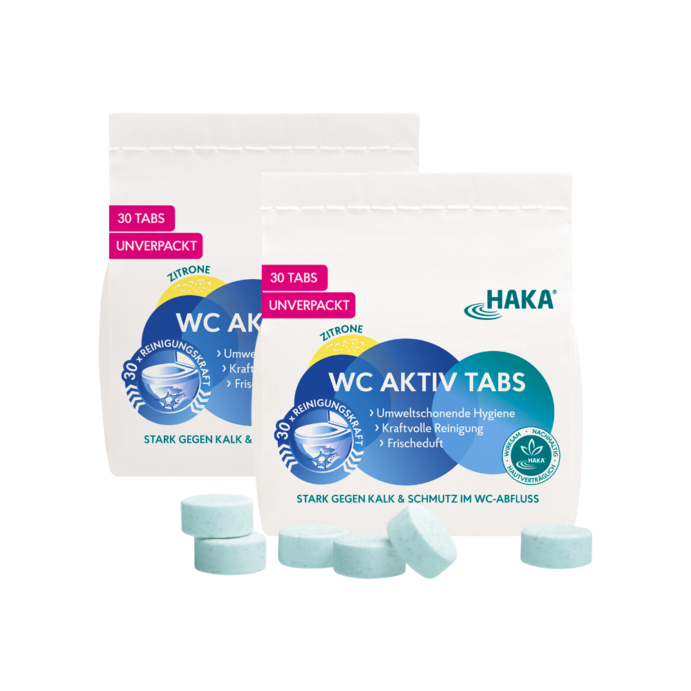 Zwei Packungen WC Aktiv Tabs