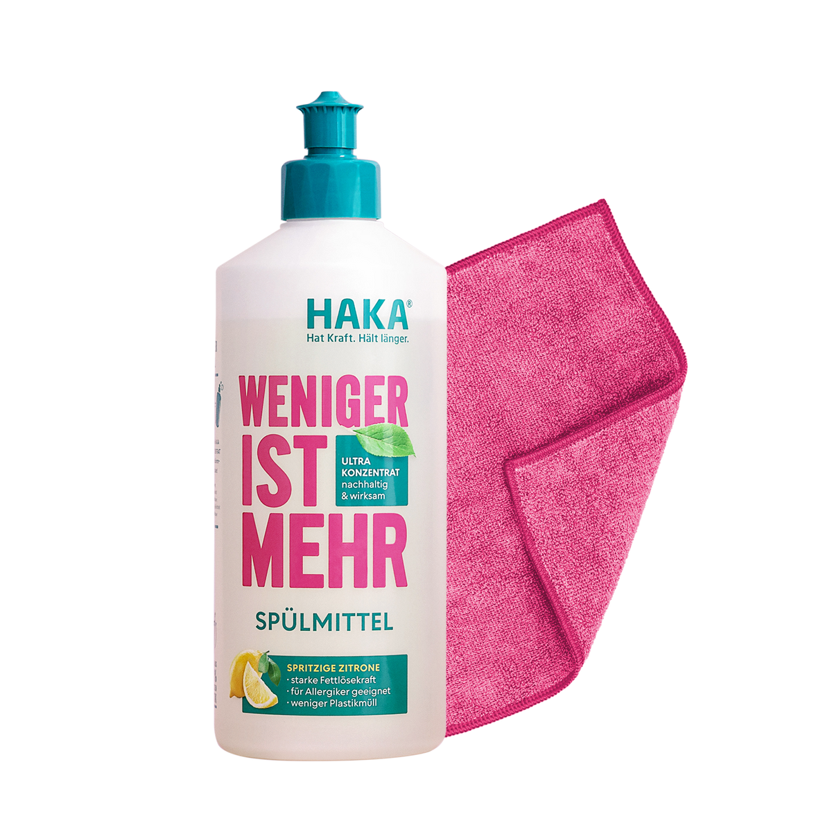 Set Spülmittel + Spültuch pink