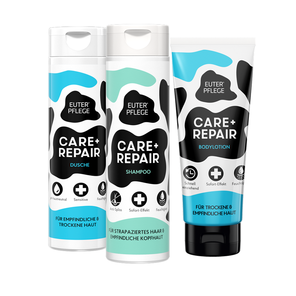 EUTERPFLEGE Frischeduft Set mit Shampoo Duschgel und Bodylotion