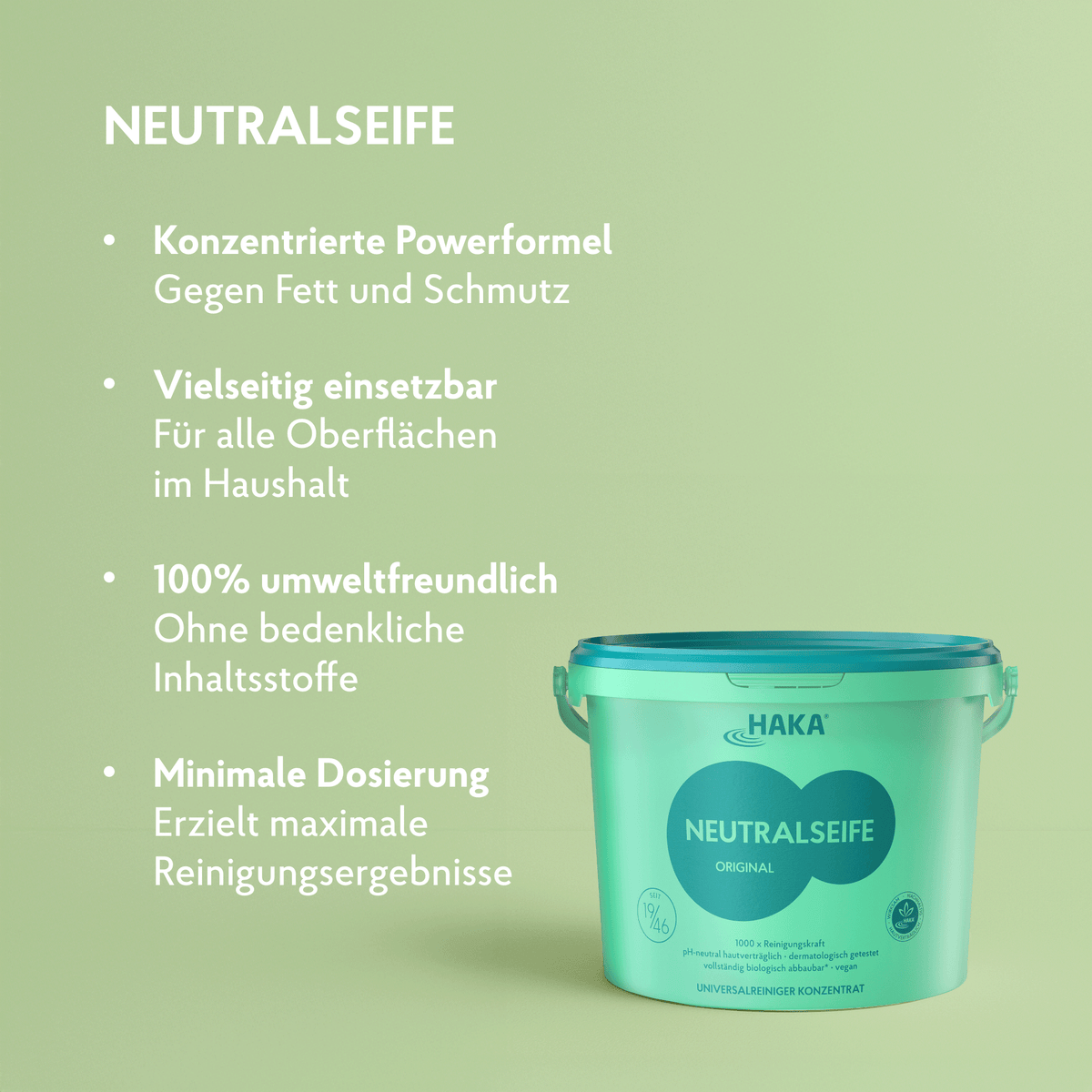 Neutralseife umweltfreundliche Reinigung