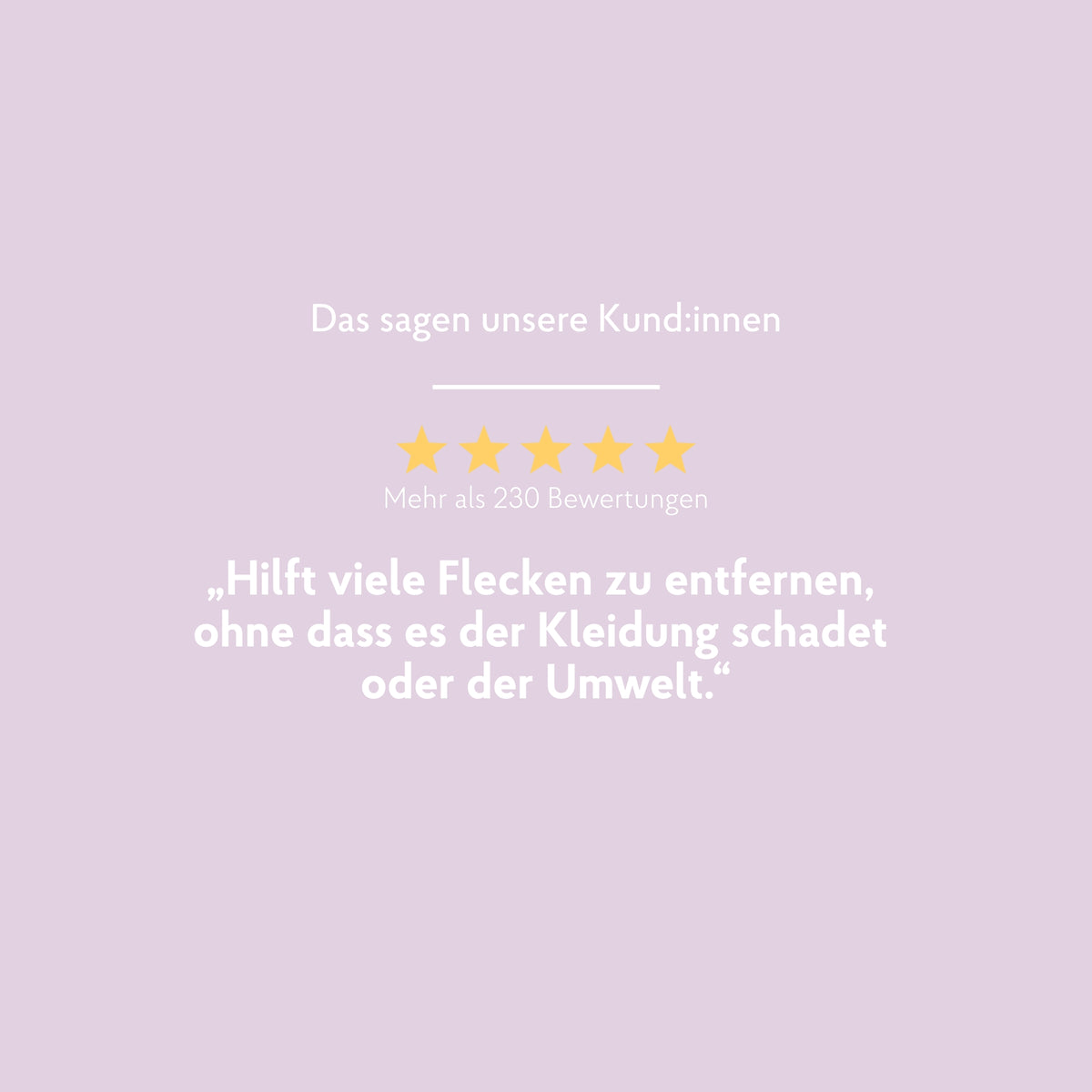 Bewertung zur Fleckenvorbehandlung