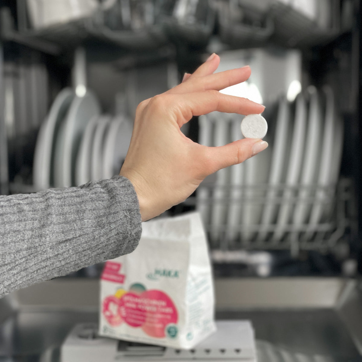 Kleines Spülmaschinentag in der Hand