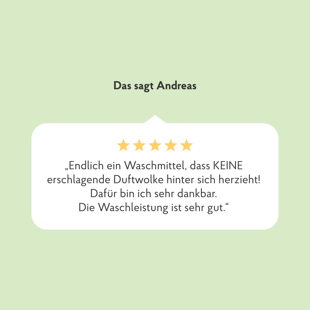 positive Kunden Erfahrung zum dezent riechenden Waschmittel