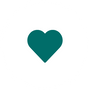 grünes Herz auf weisen Kreis